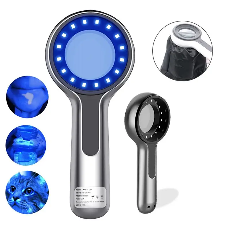 【NECESSITY】2X Lampada per legni Analizzatore della pelle Lente d'ingrandimento UV per la bellezza Test del viso Lampada in legno Luce per l'analisi della cura della pelle Testi