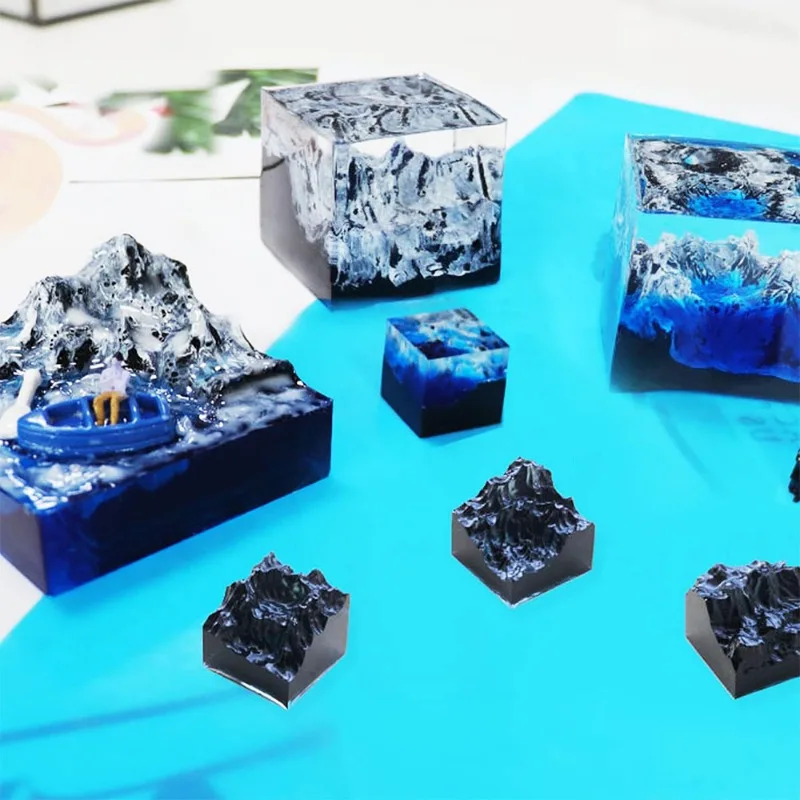 DIY Crystal Drop Adhesive Epoxy Resin Mold Mountain Peak Ornament Mold