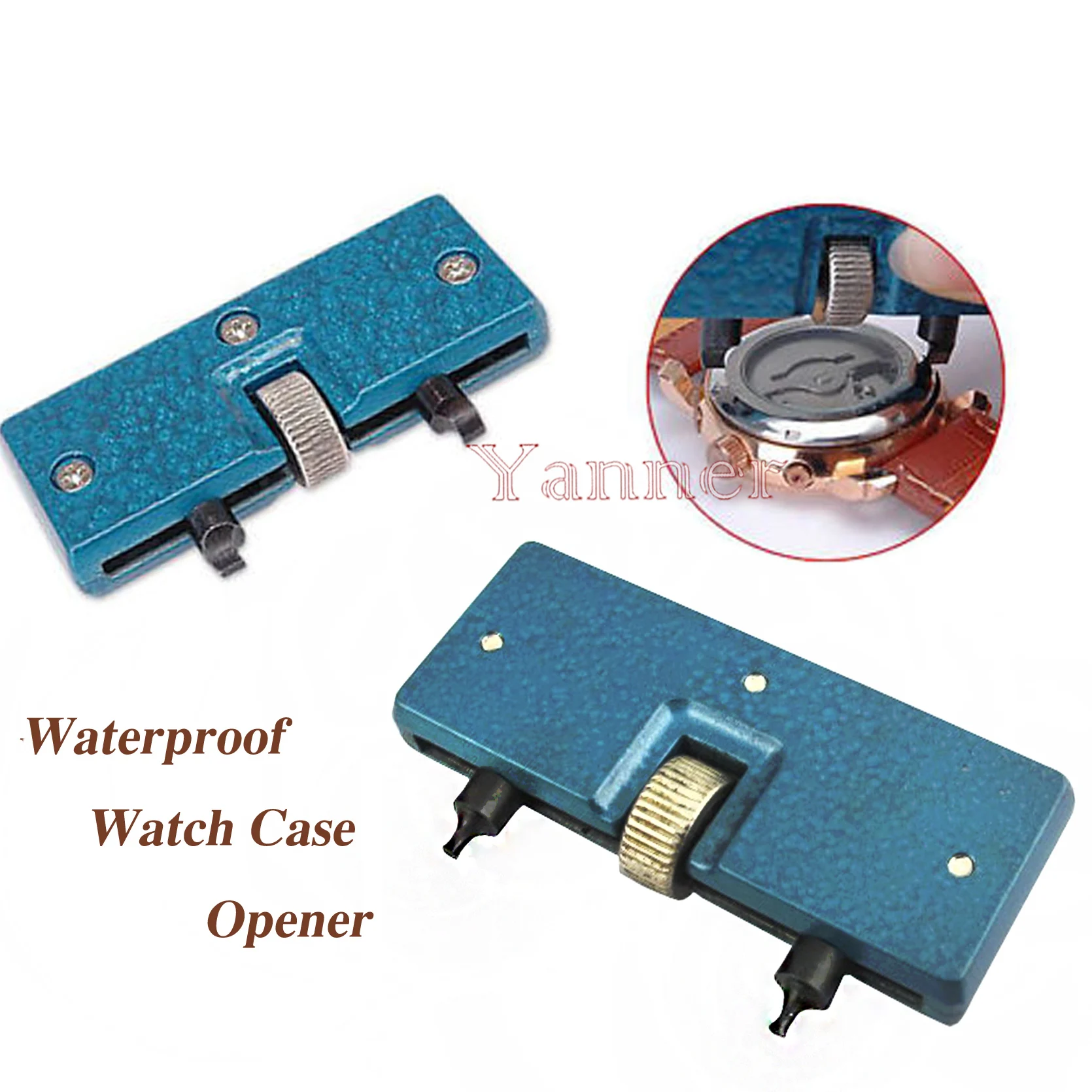 10mm-55mm Rectangle Waterproof Watch Back Case Opener Tool Adjustable Watchmaker Repair Kit