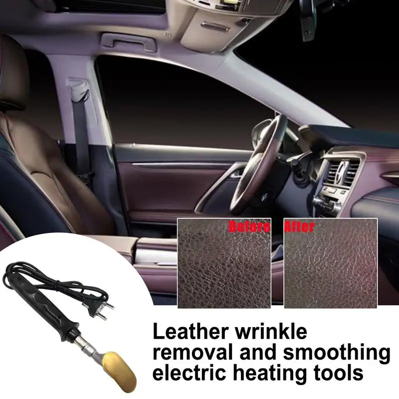 Mini Iron for Leather Repair | Leveling Remover Leather Iron | Electric Heating Car Tools Leather Flattening Heat Transfer Iron