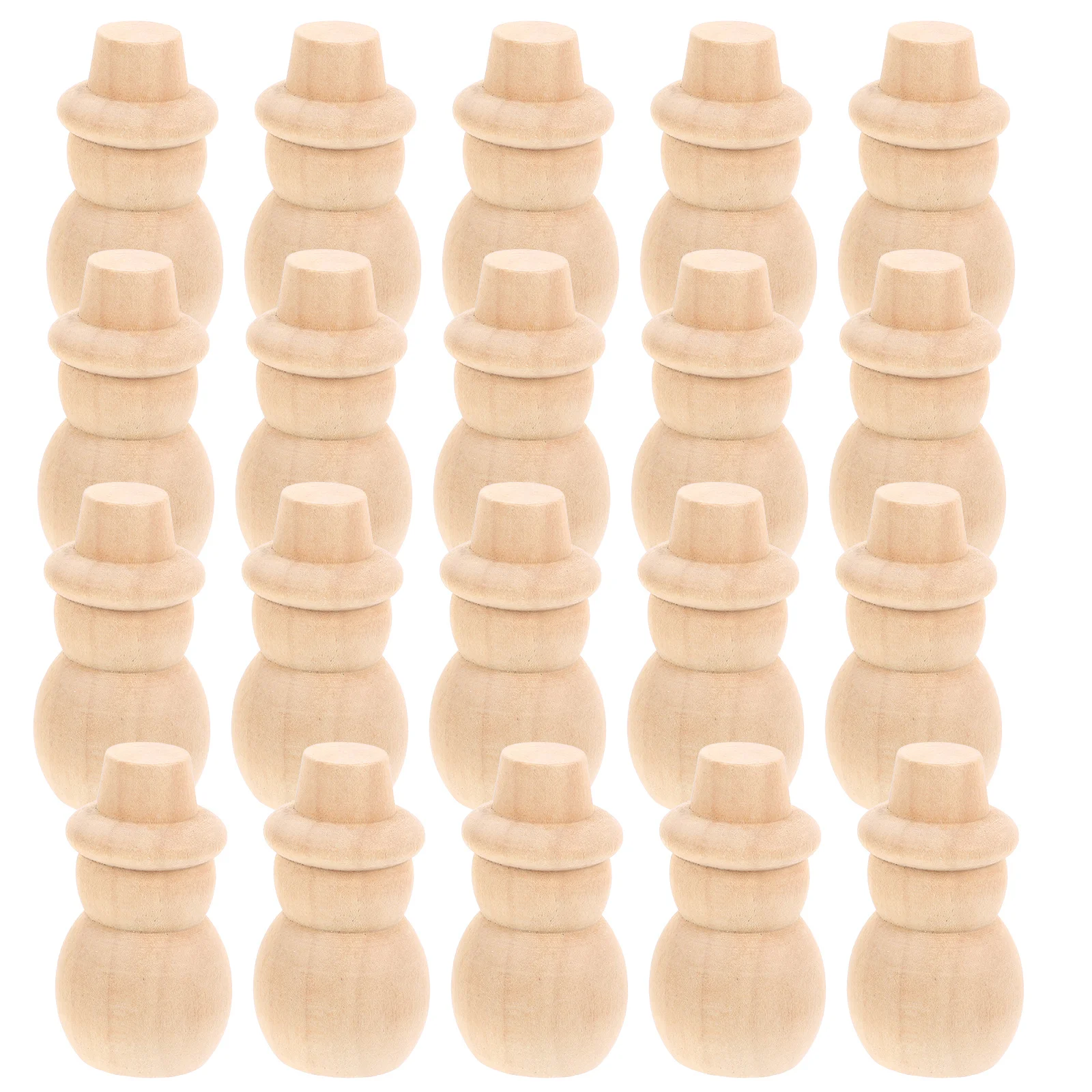 20 Stücke Holz Menschen Figuren Sicheres Material Handgemachte Graffiti Hause Regal Dekor Peg Peg Unvollendete Holz Figur