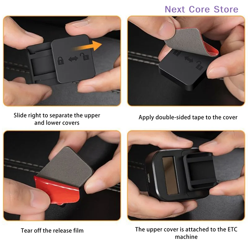 [NC]Car Toll Pass Holder Adhesive Sticky ETC Bracket Adhesive Removable Easy Installation Compact Toll Pass Holder Windshield