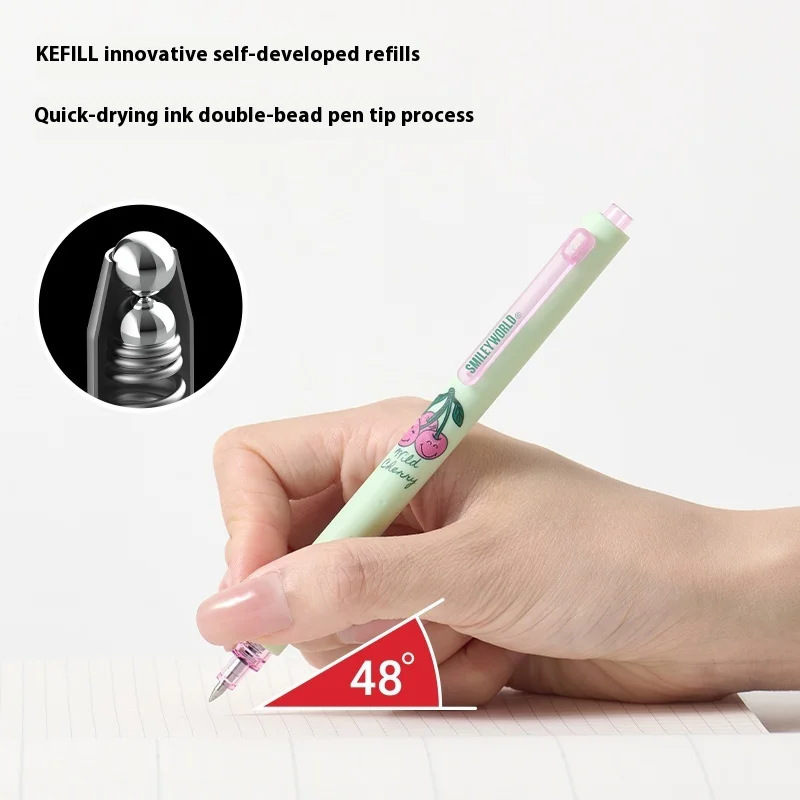 

KACO новые милые гелевые ручки для прессы, 3 шт./компл., совместные ручки SMILEYWORLD с фруктами и сердечками Kawaii, канцелярские принадлежности для школы