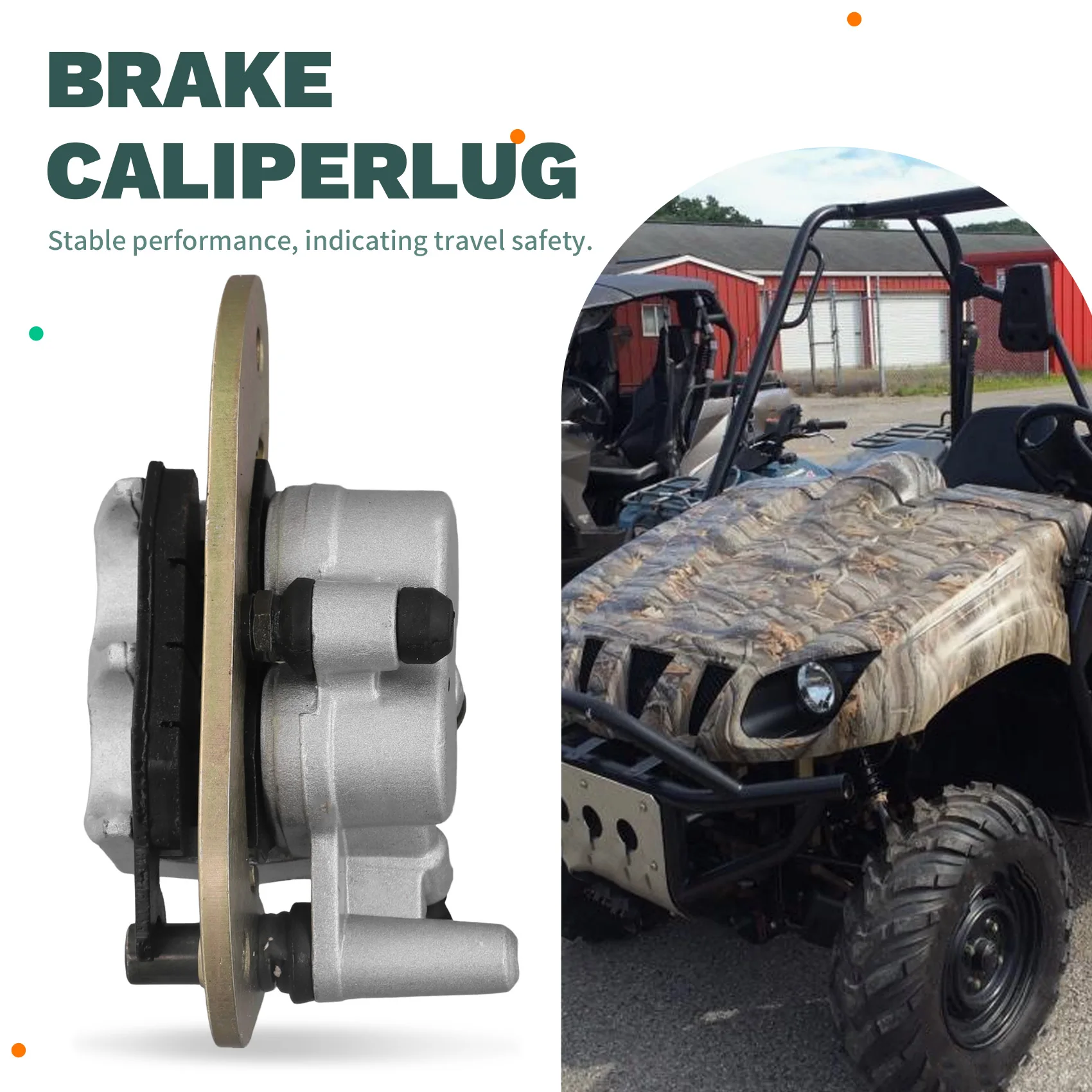 

For Side By Side Rhino 450 660 700 YXR450 YXR660 YXR700 Motorcycle Brake Caliper- 5B4-2580T-01-00& 5B4-2580U-01-00