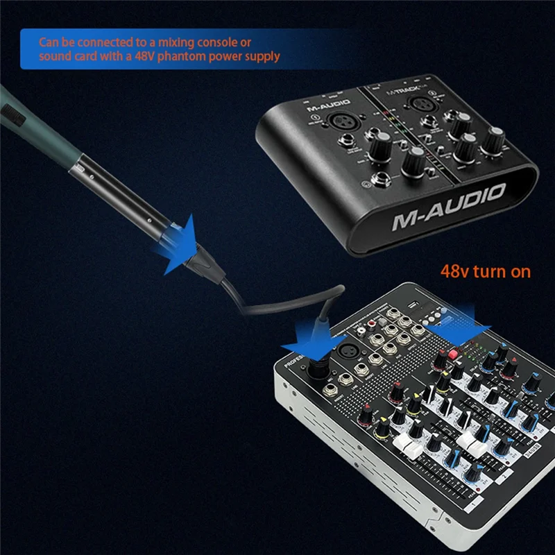 

AT82-48V микрофонный динамический предусилитель для DM1 28 дБ усиление микрофонного усилителя для динамических и пассивных ленточных микрофонов