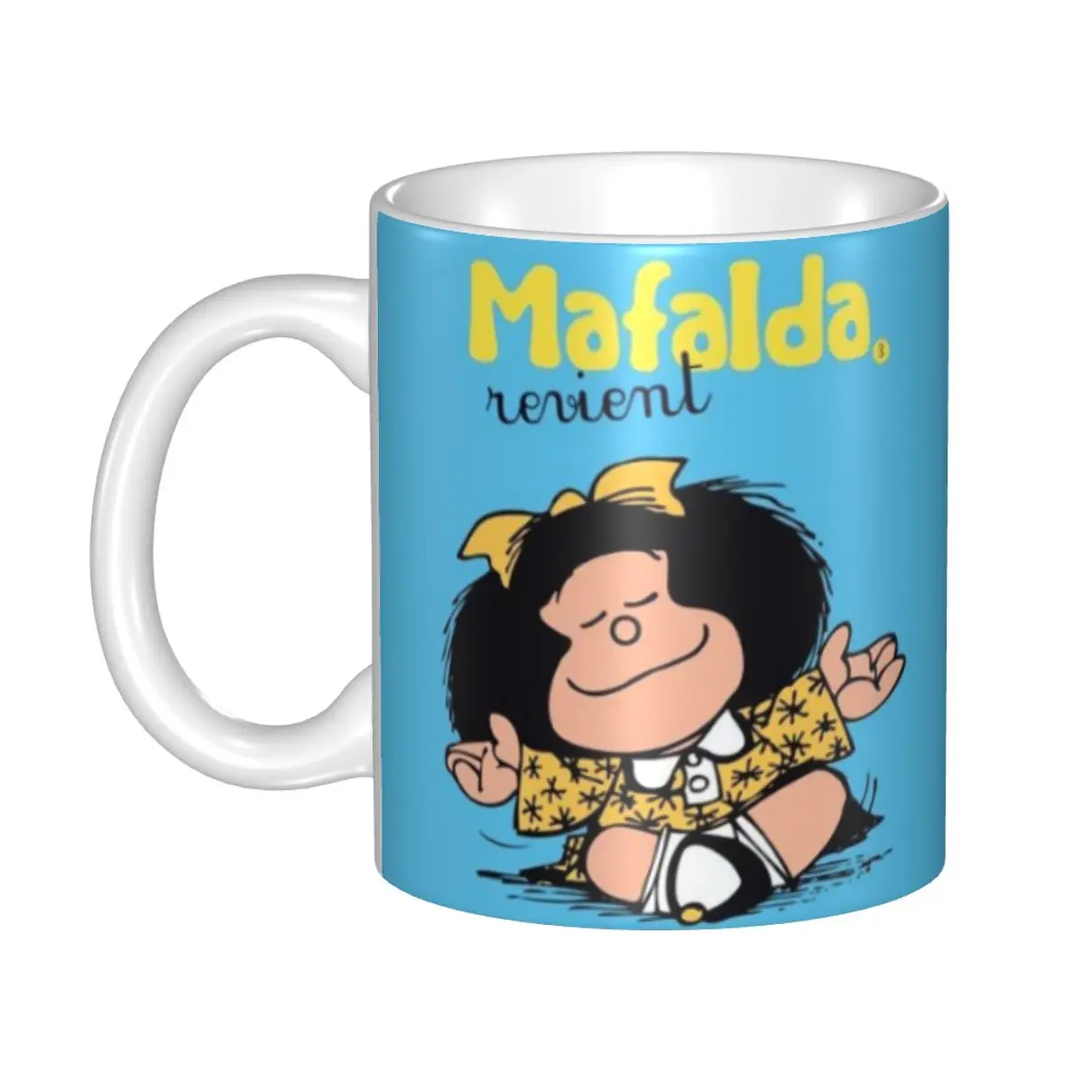 Mafalda Ceramics Coffee Mug Cute Gamer Birthday Gift Back To School Mug