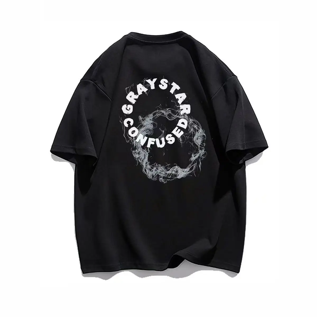 

Американский модный бренд, футболка с короткими рукавами и принтом дымчатых букв, летняя повседневная свободная футболка для влюбленных