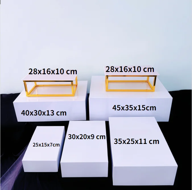 7 stks Kolom Riser Stand Buffet Houder Rack Tafel Centerpieces Evenement Feest Dessert Cake Fruit Cookie Gebak Bruiloft Bloem Decor