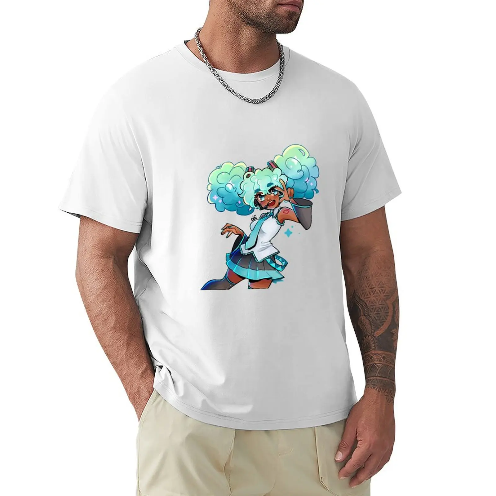 miku T-Shirt blacks oversized mens vintage t shirts