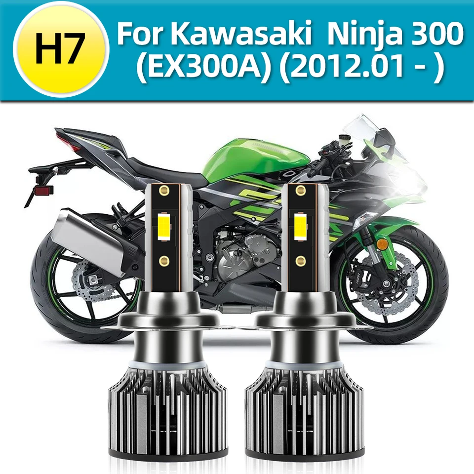 Motosiklet LED H7 far 12V CSP Kawasaki için Kawasaki Ninja 300