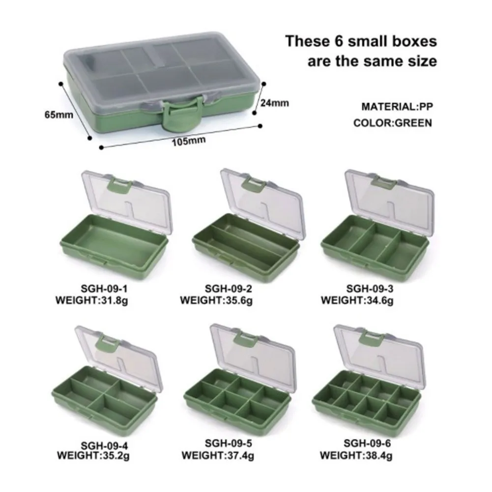 1-8 Compartments Storage Box Carp Fishing Tackle Boxes System Fishing Bait Spoon Hook Storage Container Portable Fishing Box