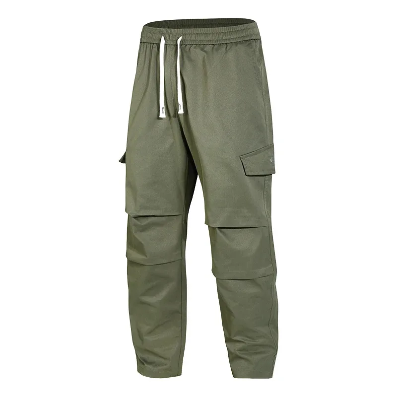 

New spring and autumn casual pants, men's work pants fashionable loose straight leg long pants