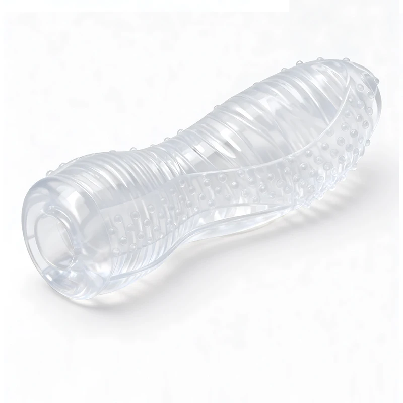 Transparent Masturbation Cup for Men Simulated Soft Vagina Adult Endurance Exercise Vacuum Aircraft Cup Male Sex Toys Optional