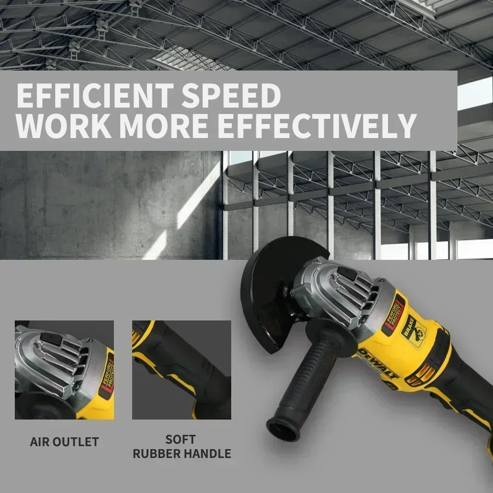 

"2025 New!" Dewalt 20V Battery DCG414 125MM Brushless Angle Grinder Cordless Cutting Machine Metal Grinding Polishing Power Tool