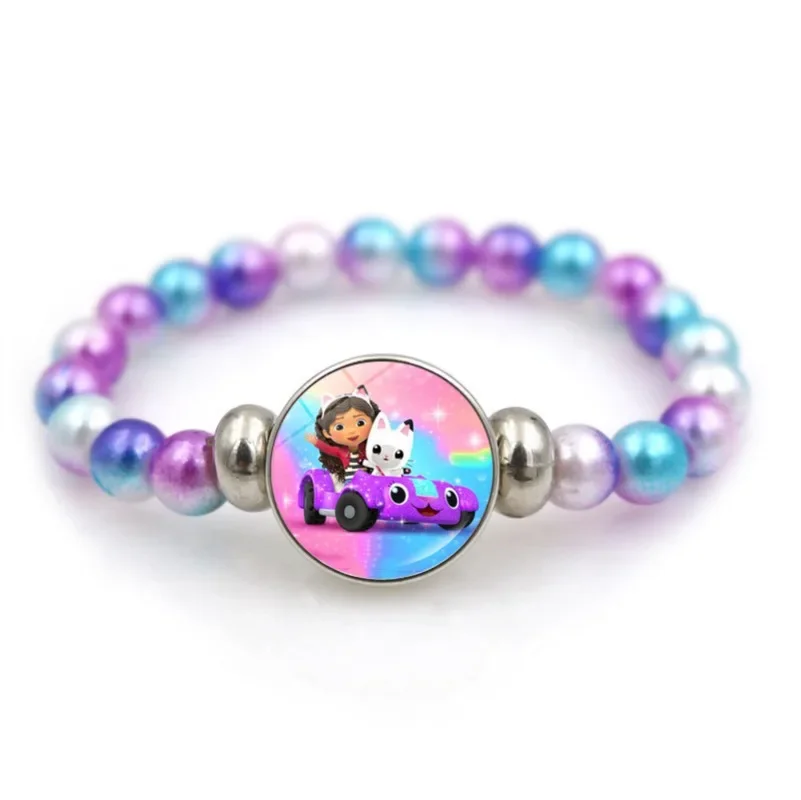 Gabby Dollhouse Bracelet Fashion Beaded Wristband Cartoon Anime Jewelry Accessories Kids Girls Boys Birthday Baby Shower Gift