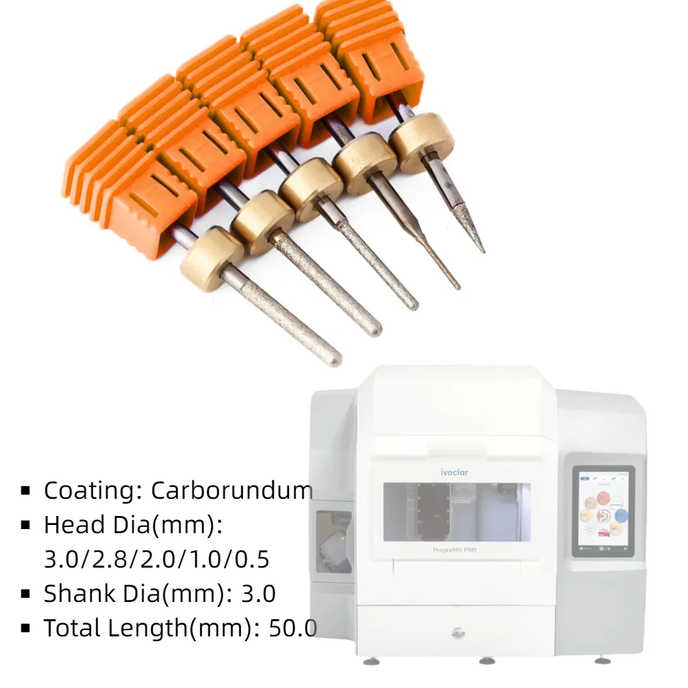 LODDEN Tandheelkundige freesgereedschappen voor Ivoclar PM3/PM5 Lithium Disilicaat Slijpen D3 Schacht CAD CAM Slijpboortjes Laboratoriummaterialen