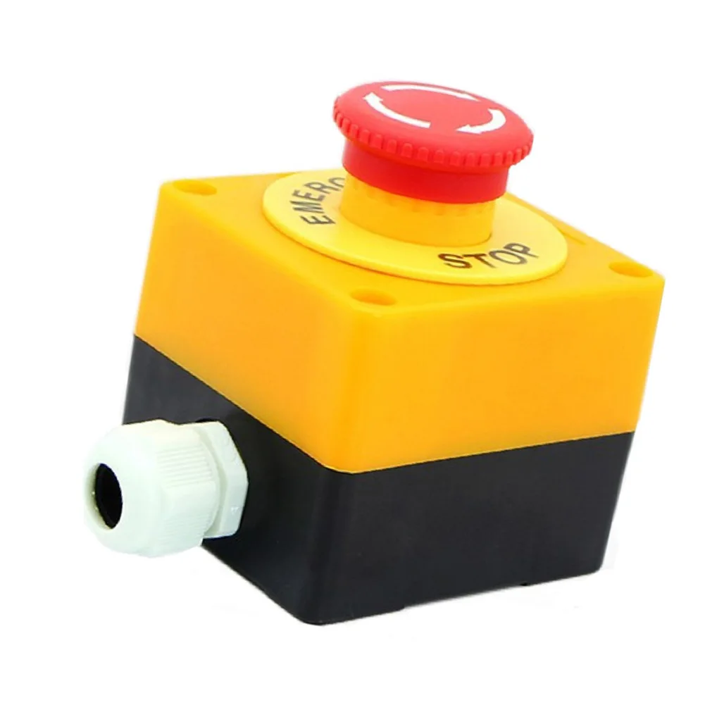 LA38 Series 10A E-Stop Push Button with DPST Configuration and 100000 Cycle Life for Heavy Duty Industrial Environments