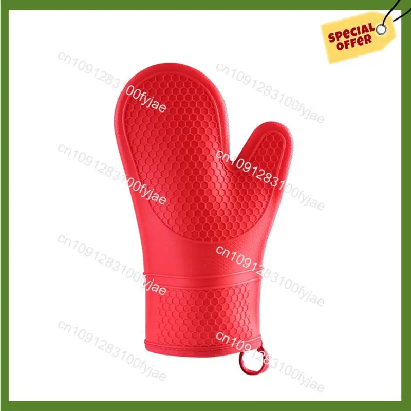 

August Silicone Oven Mitts - Jet Black Oven Mitts Heat Resistant Soft Lining Silicone Oven Gloves - Oven Mits Set