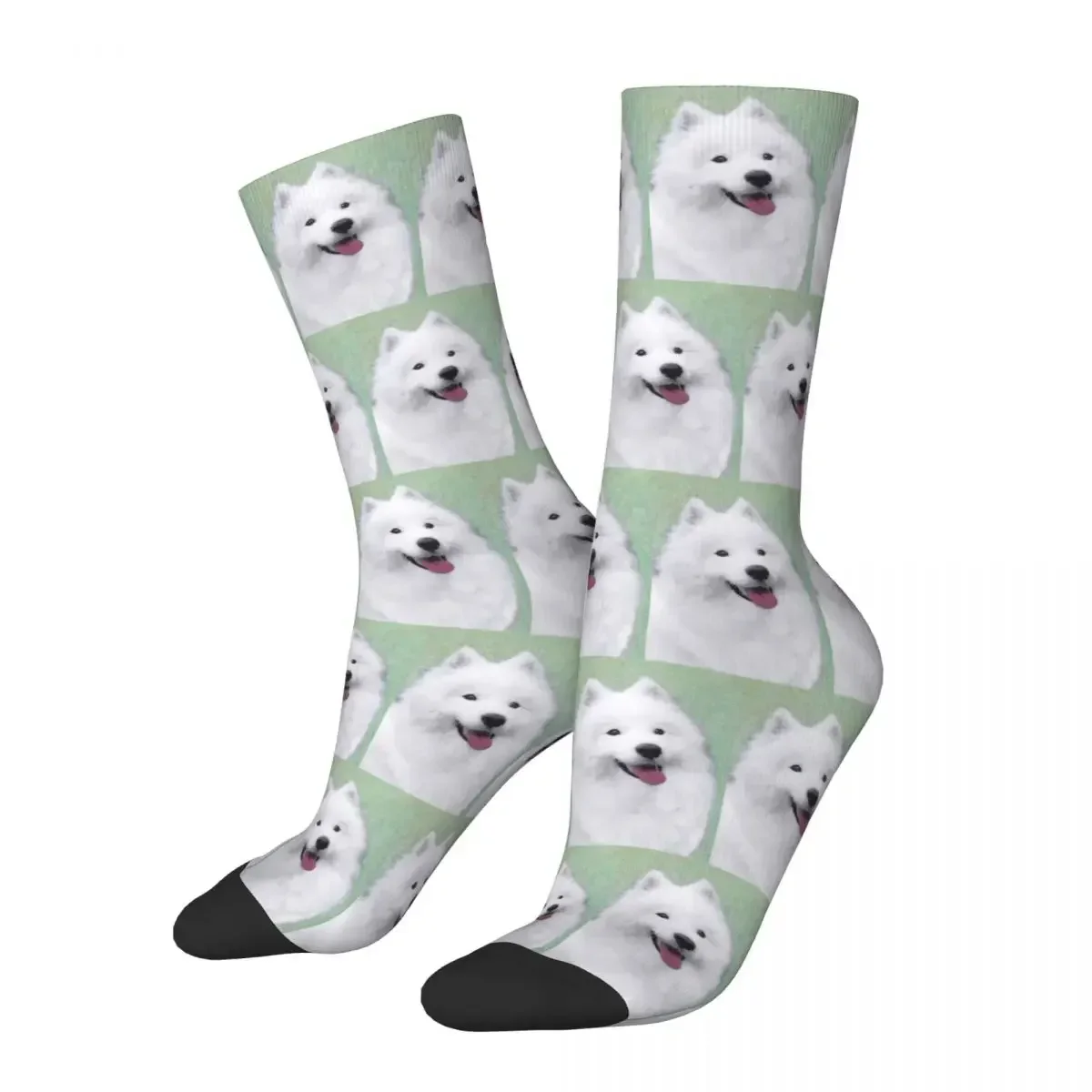 Samoyed Dog Socks Harajuku Super Soft Stockings All Season Long Socks Accessories for Man's Woman's Gifts