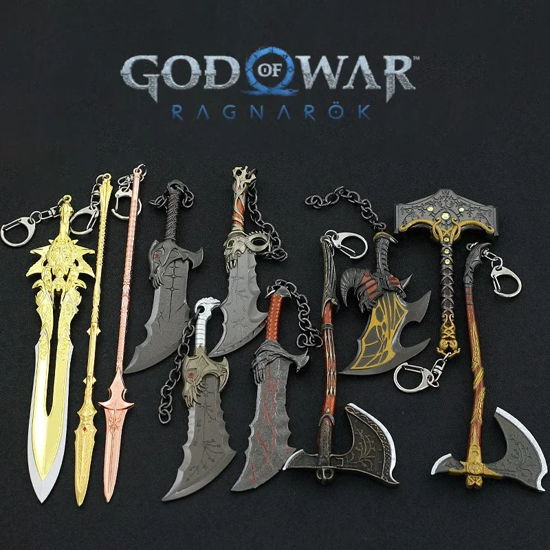 God of War Arma Leviatano Ascia Kratos Lame del Caos Arma in metallo Modello Fantasma di Spart Giocattolo Katana Armi Samurai Spada Regali