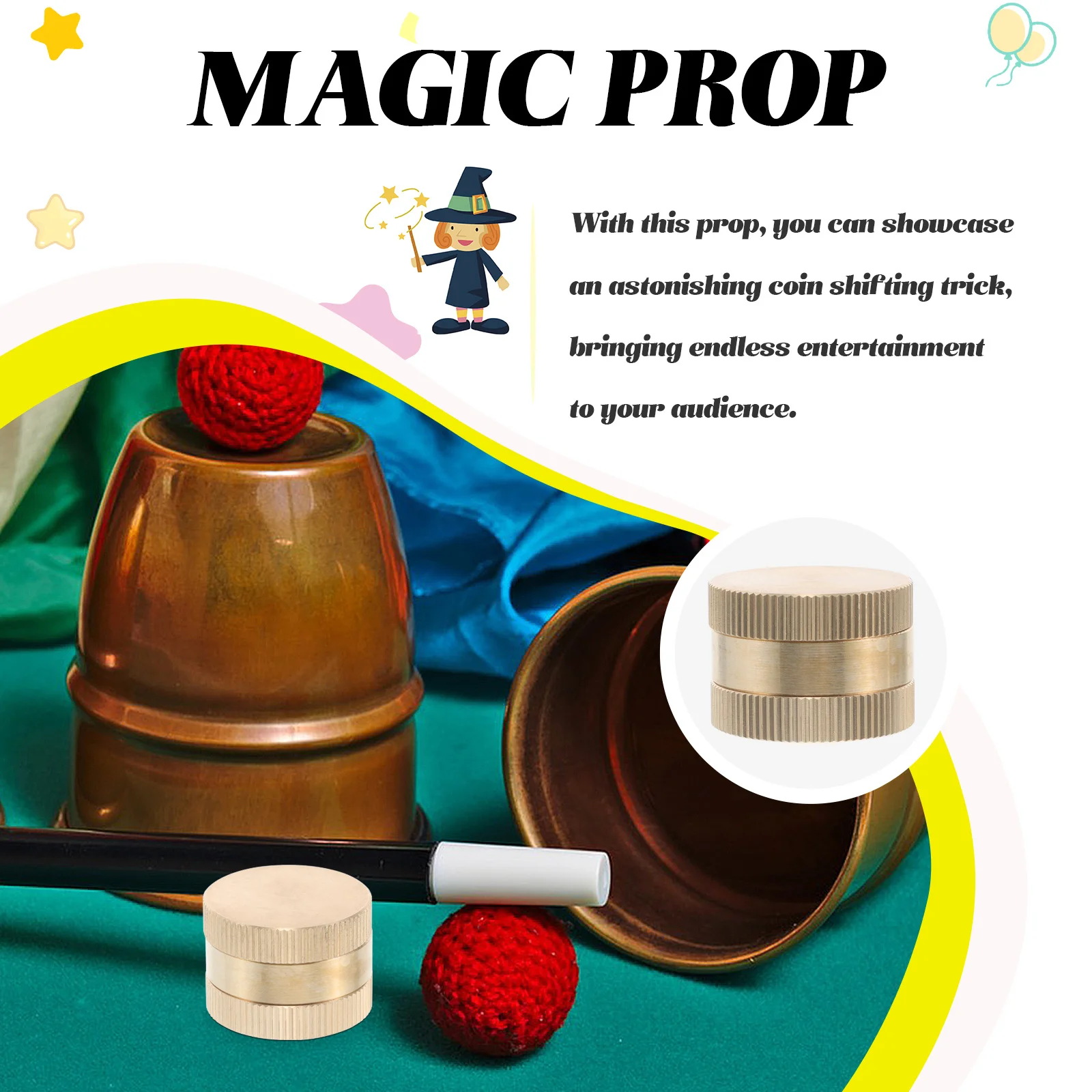 Prop Dynamic Coin Appear Box Stage Performance Gimmick Illusion Accessory Prop Trick Gimmick