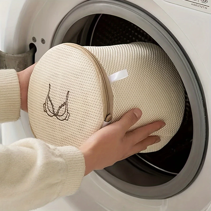 Sac à linge kaki pour dédié, sac de lavage de soutien-gorge de sous-vêtements épais Double couche, sac de protection de lavage, lavable en Machine 1 pièce