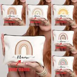 Regenbogen Lehrer benutzer definierte Name Make-up Tasche personal isierte Abschluss geschenk für Lehrer Bleistift Fall zurück zu Schule Geschenk Frauen Geldbörse