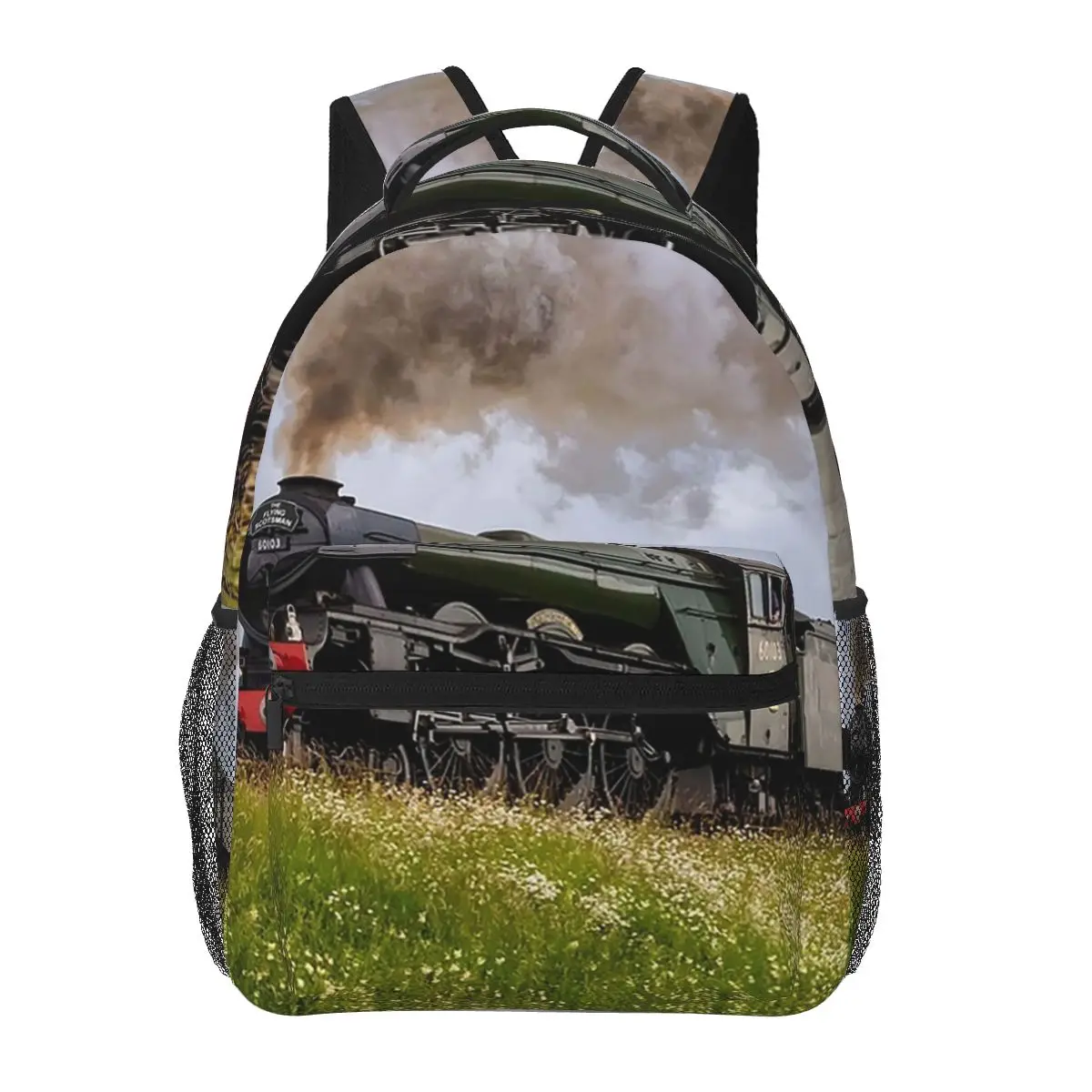 The Flying Scotsman In Yorkshire Backpacks Boys Girls Bookbag Children School Bags Kids Rucksack Shoulder Bag Large Capacity