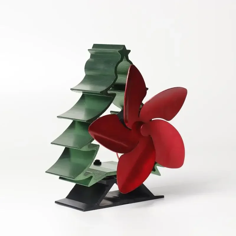 5 lame di Calore Stufa Alimentata Fan Villa Casa Camino Ventilatore Albero Di Natale Ad Alta Temperatura Efficiente Risparmio Energetico Intelligente del Ventilatore di Calore