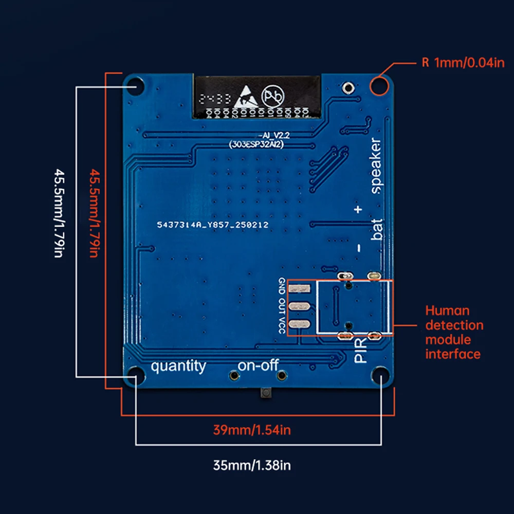 ESP32-S3 Sprachchat-Modul TP5400 Batterie Xiaozhi KI-Künstliche-Intelligenz-Entwicklungsboard unterstützt DeepSeek Großmodell – Detail 10
