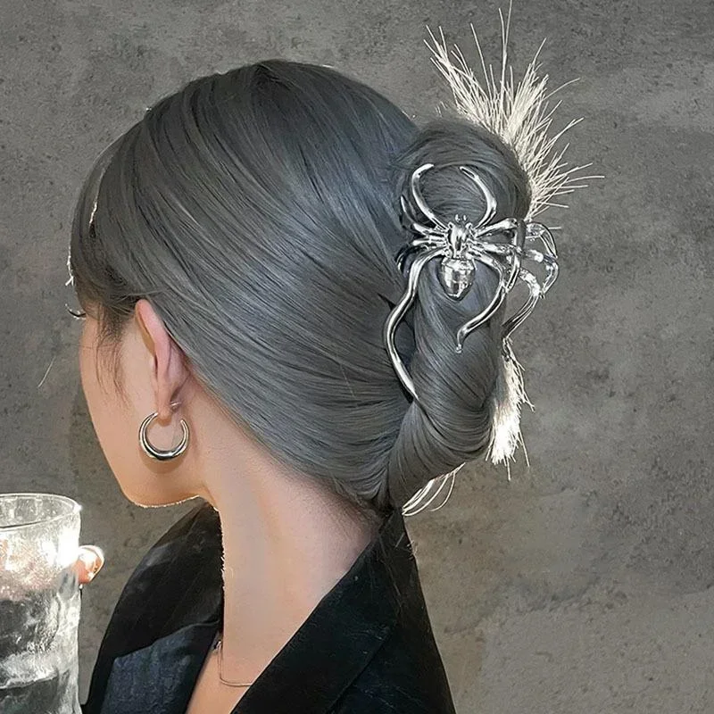 

Women Fashion Spider Hair Clip Personality Hairpin Gothic Punk Halloween Head Decor Summer Creative Gifts Accessories for Women