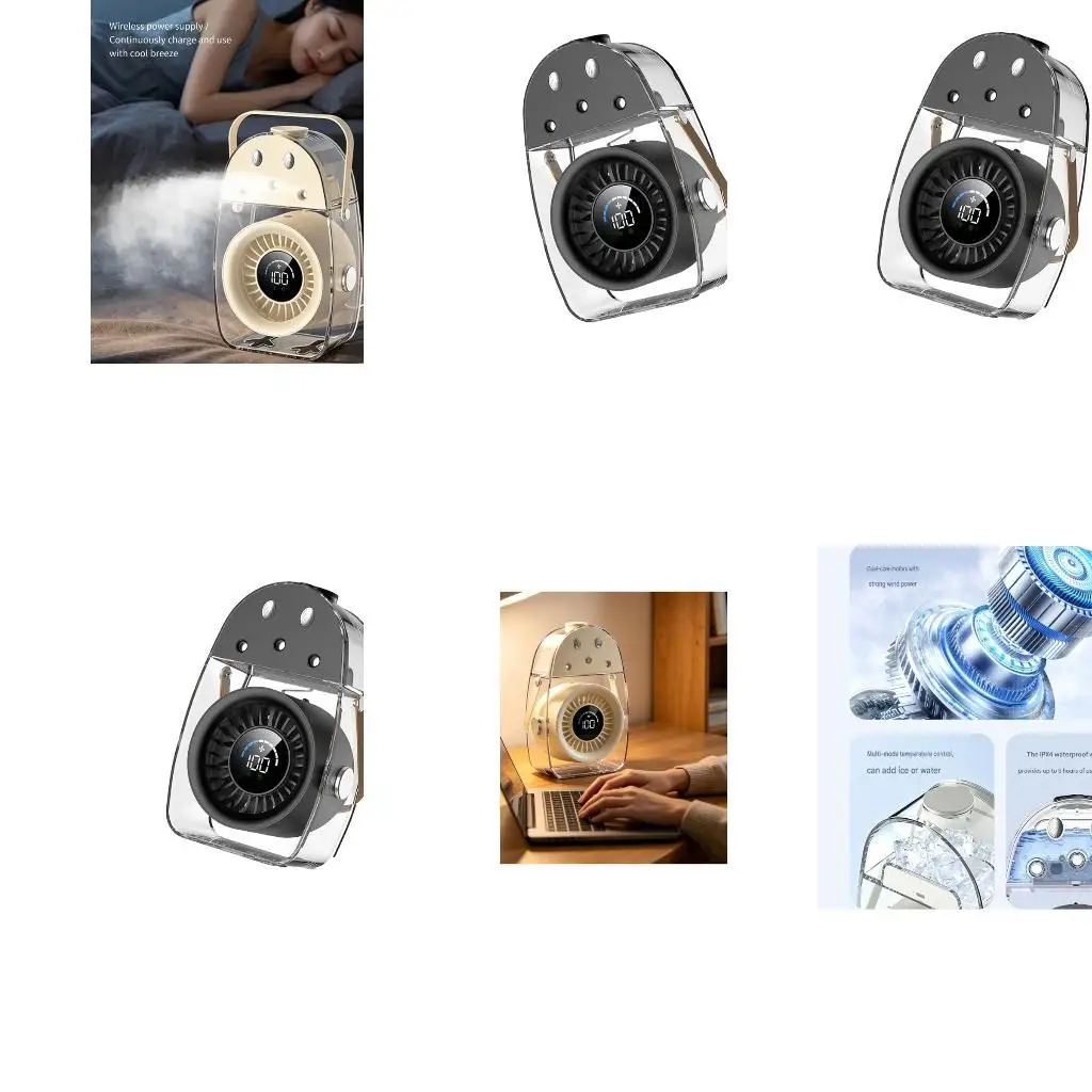 

Portable Desk Fan with 3 Front Outlets for Summer Cooling Use D2RC
