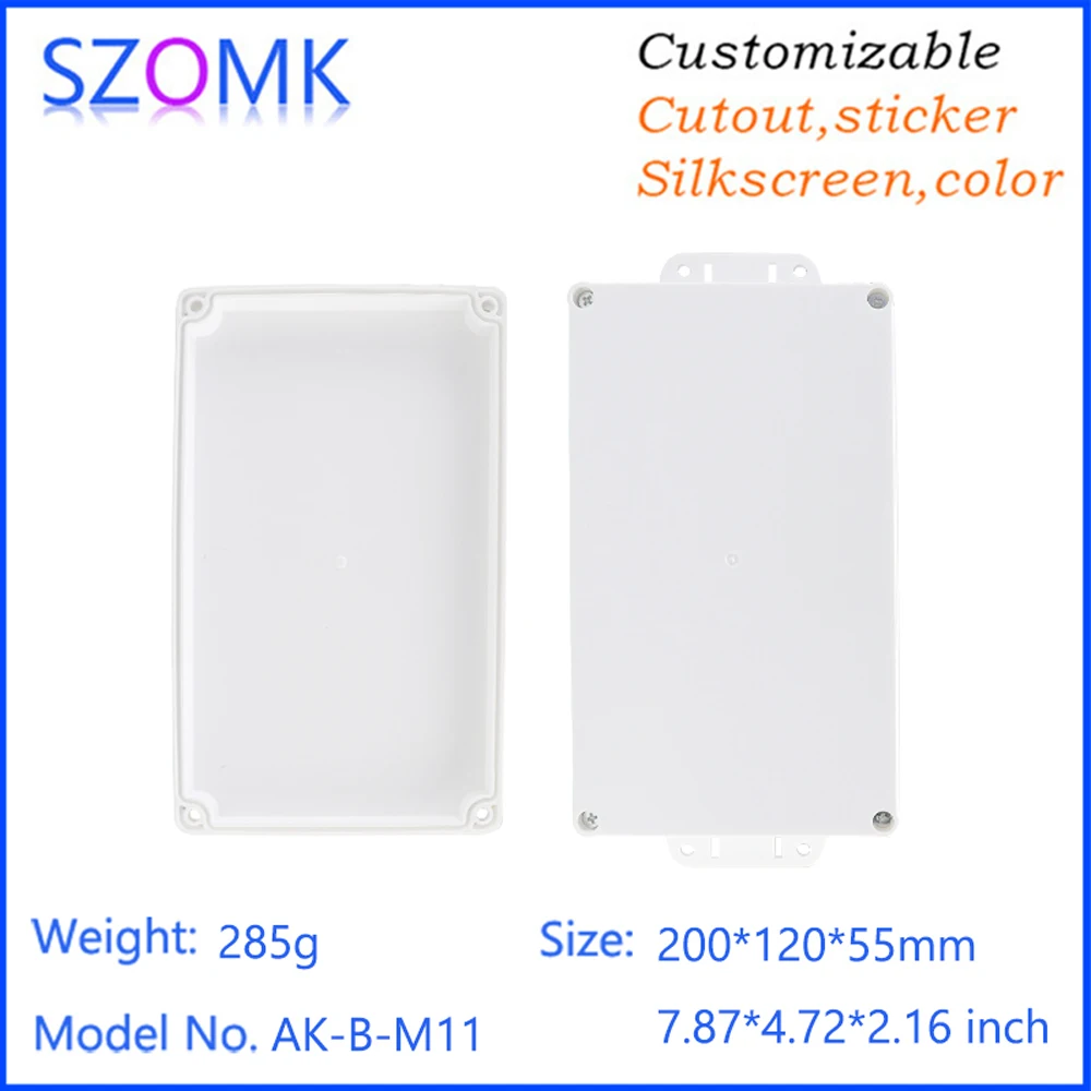 200*120*55mm Small Wall Mount Waterproof Case Outdoor Electronic Szmok Plastic Enclosure Manufacturing Of Enclosures