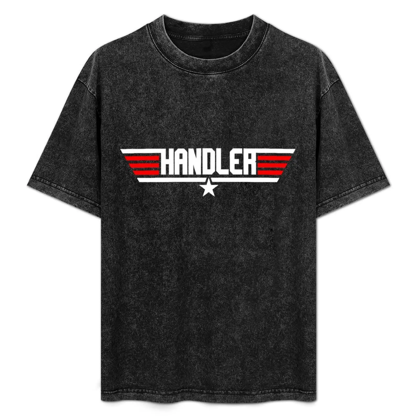 Handler Top Gun T-Shirt street wear tees boys animal print plain Men's clothing