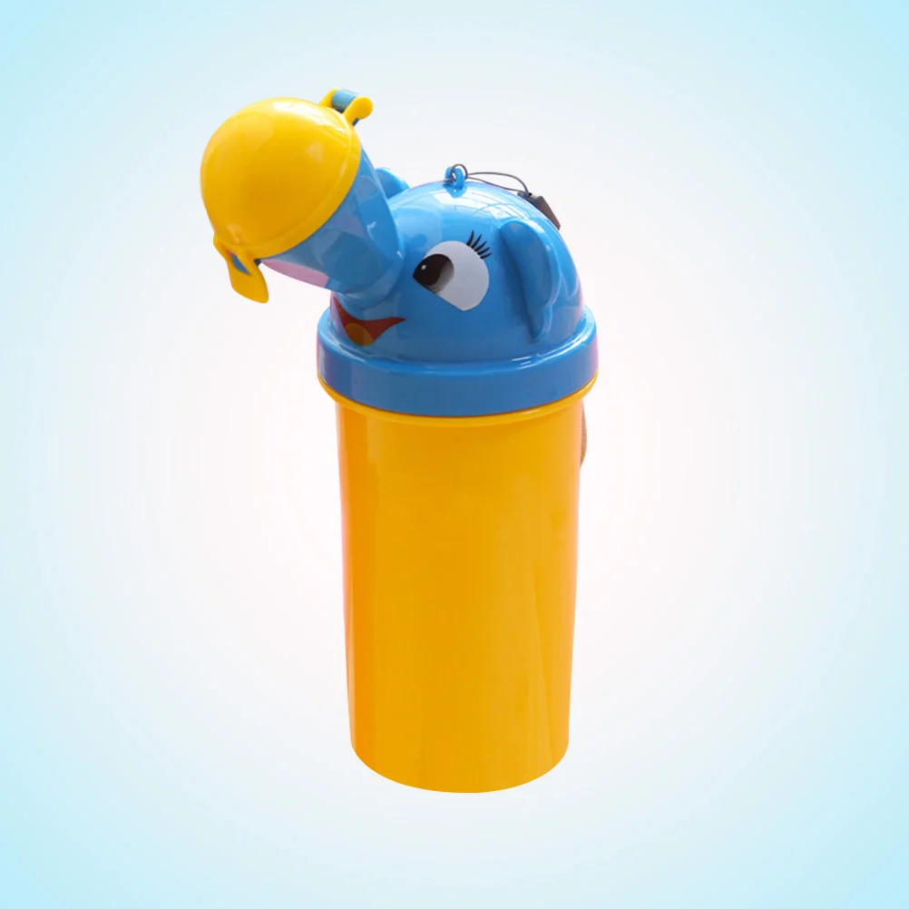 زجاجة مبولة محمولة للأطفال على شكل كرتوني مانعة للتسرب وخفيفة الوزن في حالات الطوارئ للأطفال الصغار في الهواء الطلق واستخدام السفر في السيارة