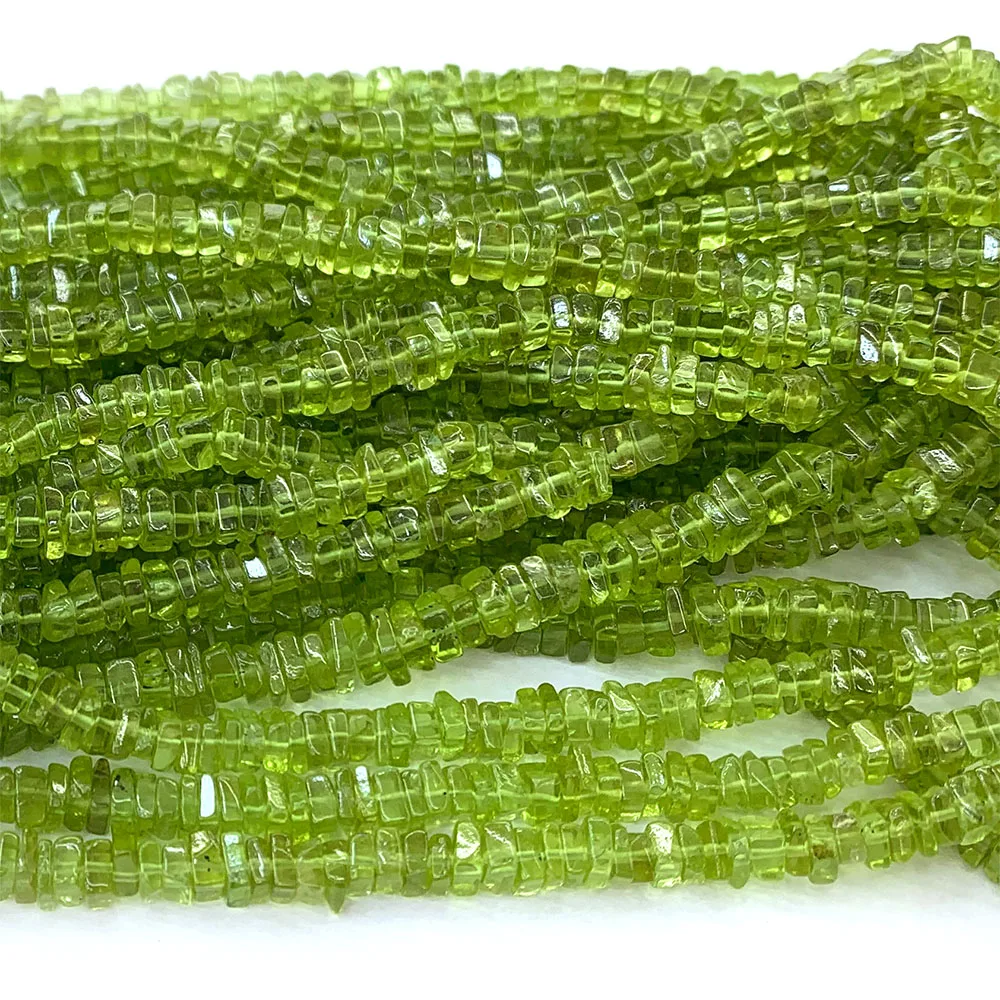 

Veemake Natural Peridot Slice Irregular Square Chips Beads For Jewelry Making 08322