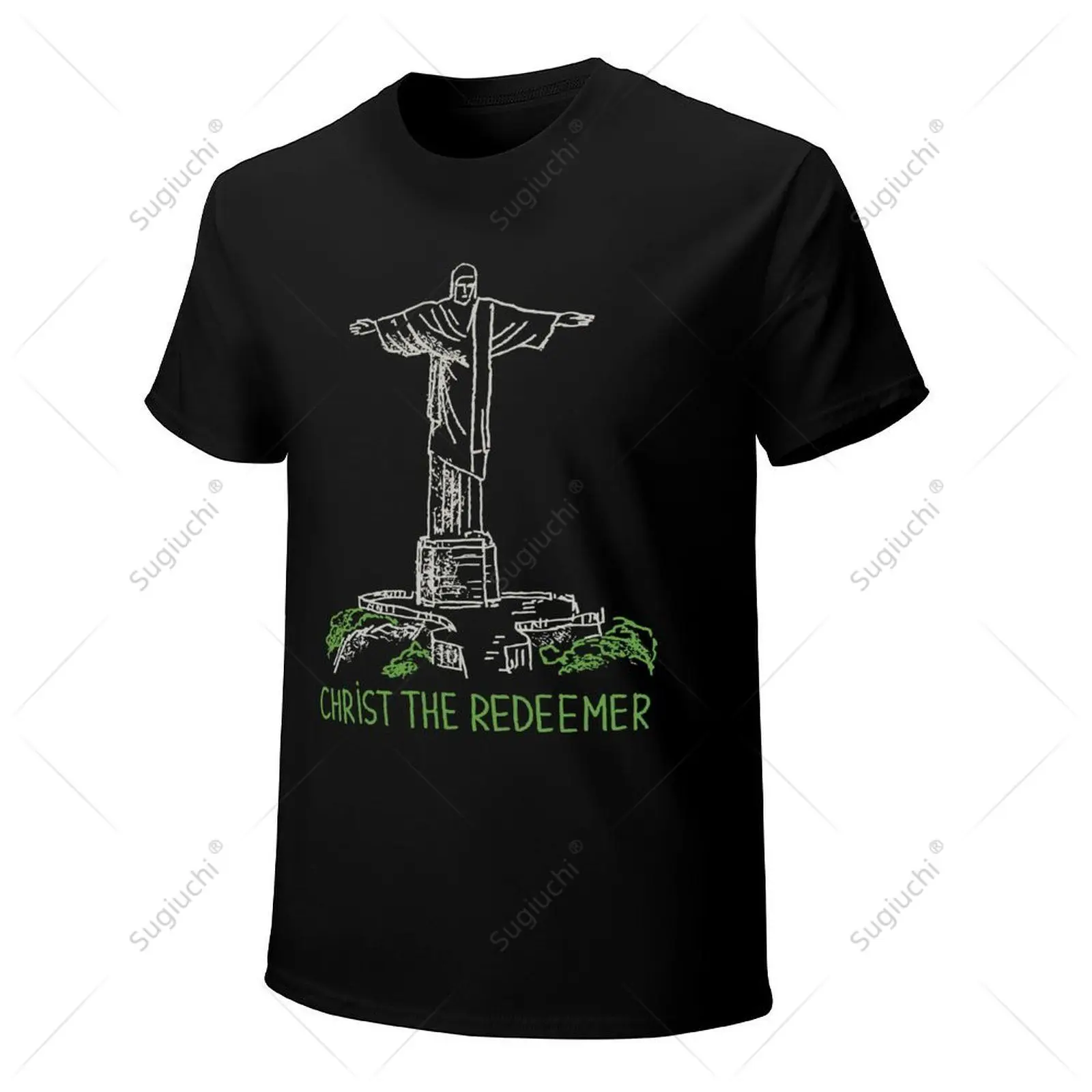 Unisex Men Christ The Redeemer Rio Brazil for Rio De Janeiro Tshirt Tees T Shirts Women Boys 100% Cotton T-Shirt