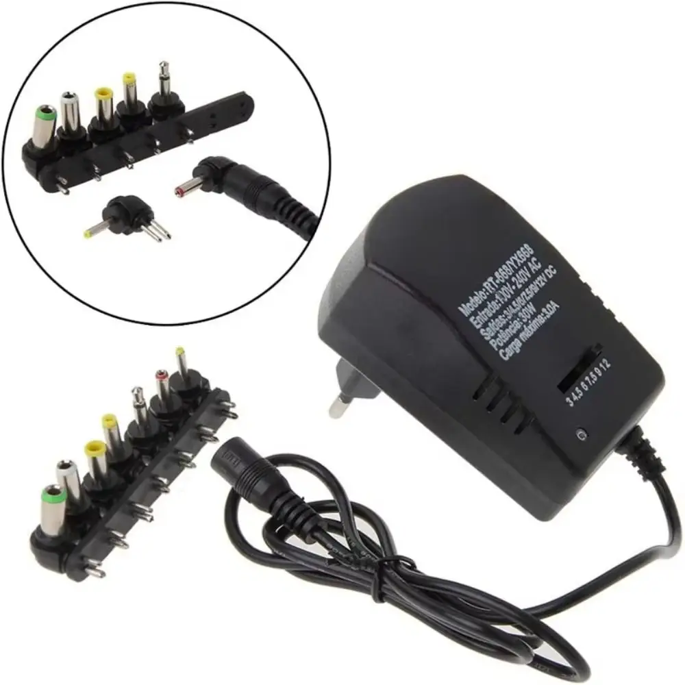 

Регулируемый адаптер питания с изменяемым напряжением 3-12В 30Вт, импульсно-широкополосный преобразователь постоянного тока, 6 типов адаптеров