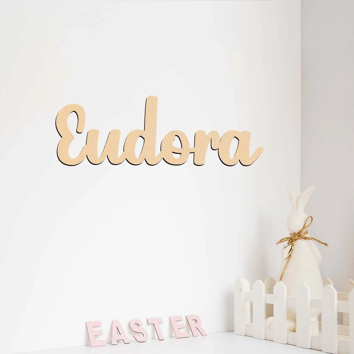 1 قطعة الكرتون eudqra مثال نص مخصص لوحة خشبية علامة خشبية قطع الليزر علامة يدويا مع حروف مخطوطة أنيقة