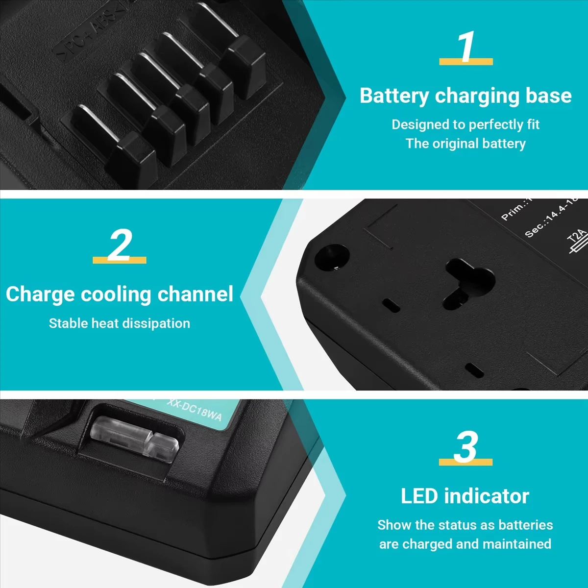 1pc Battery Charger for Makita 10.8V 12V DC10WD BL1021B BL1041B BL1016  LED Light Charger New