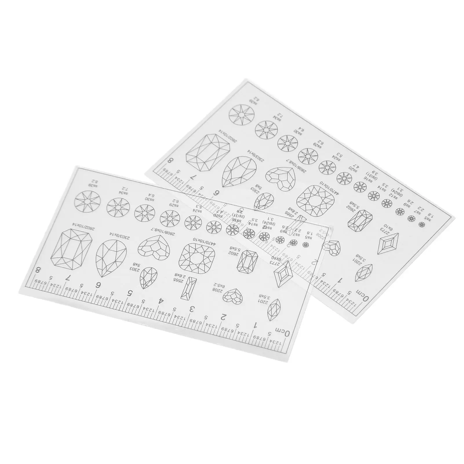 아크릴 네일 키트 10개 유연한 측정자 초박형 휴대용 투명 네일 아트 도구 매니큐어용