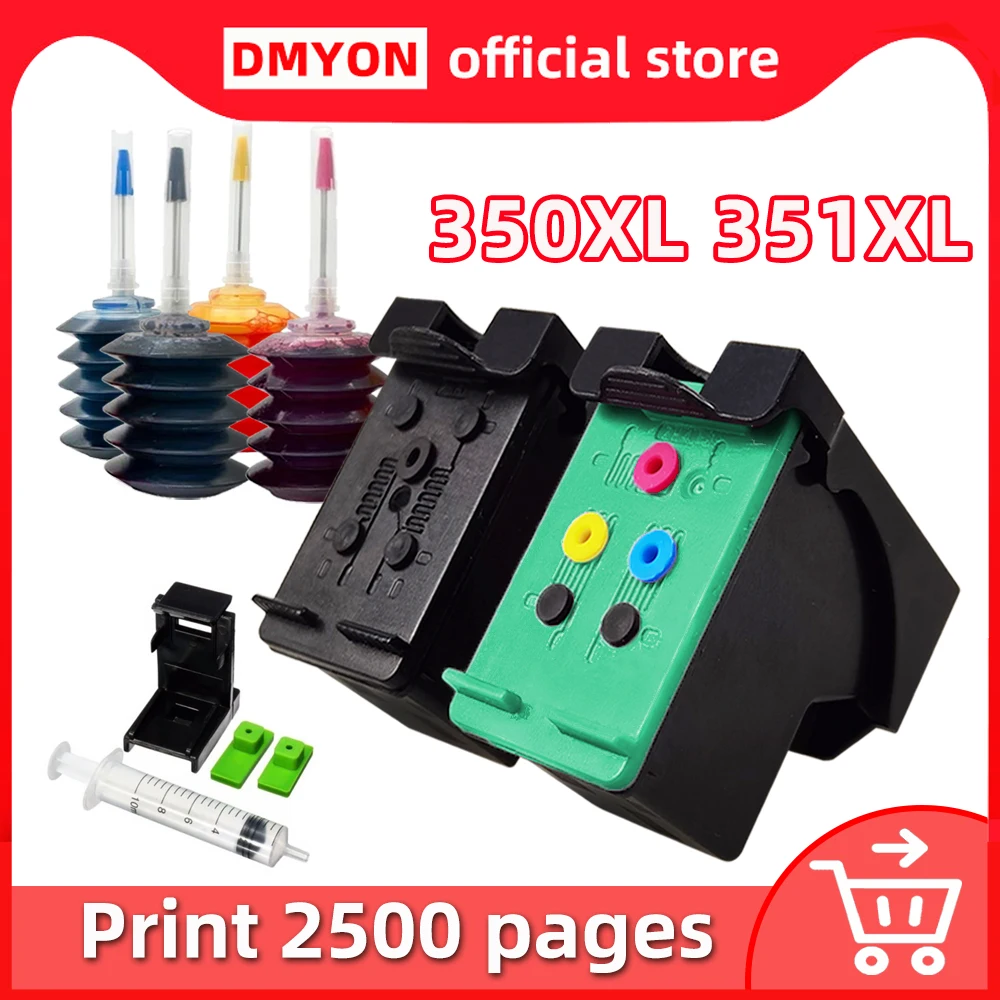 350 351 XL Ink Cartridge Compatible for HP 350XL 351XL Photosmart D5300 D5345 D5360 D5363 D5368 D4200 D4245 Color Printer