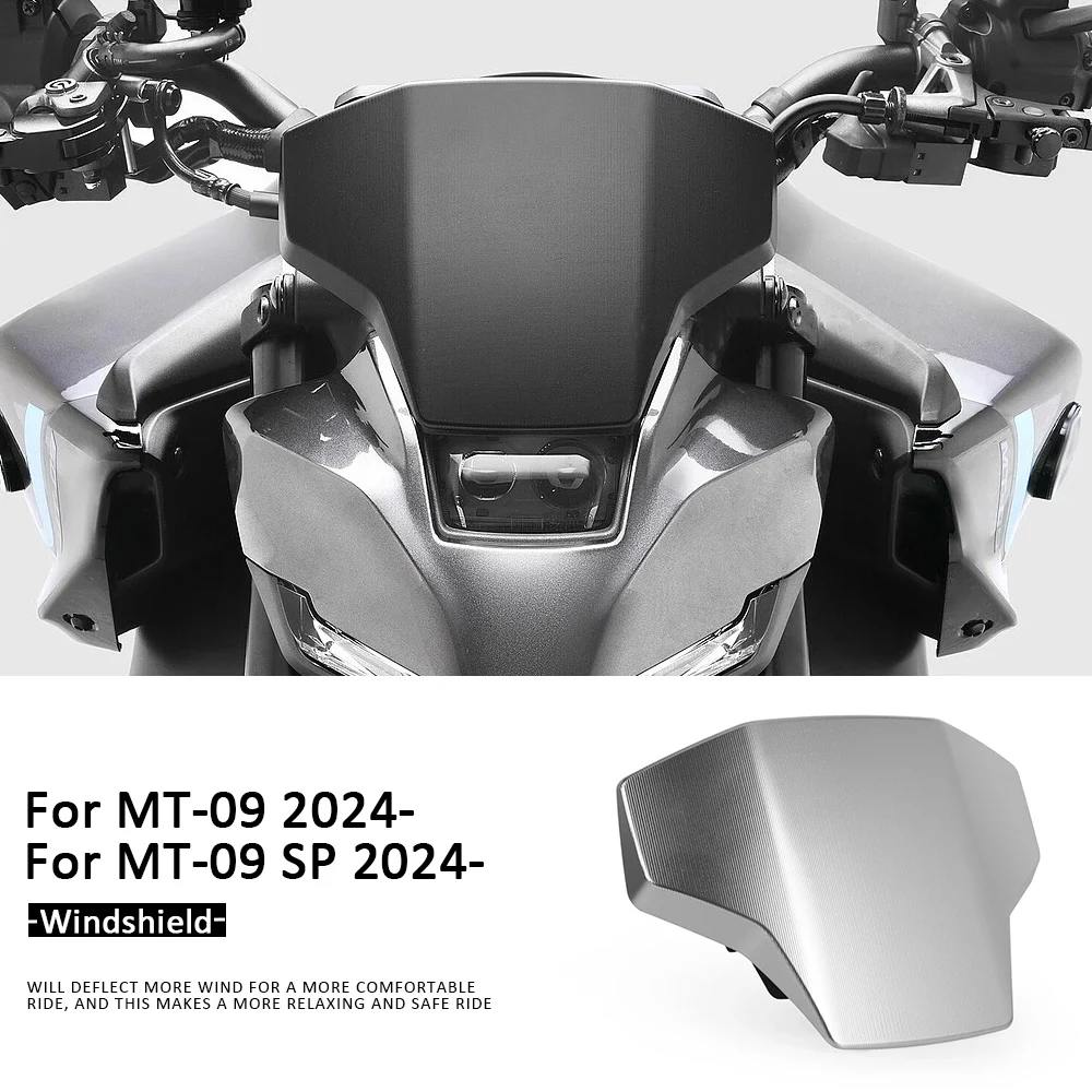

MT 09 mt09 2024 2025 Motorcycle Sports Frontal Plate WindScreen Windshield Deflector Fits For YAMAHA MT-09 MT09 SP