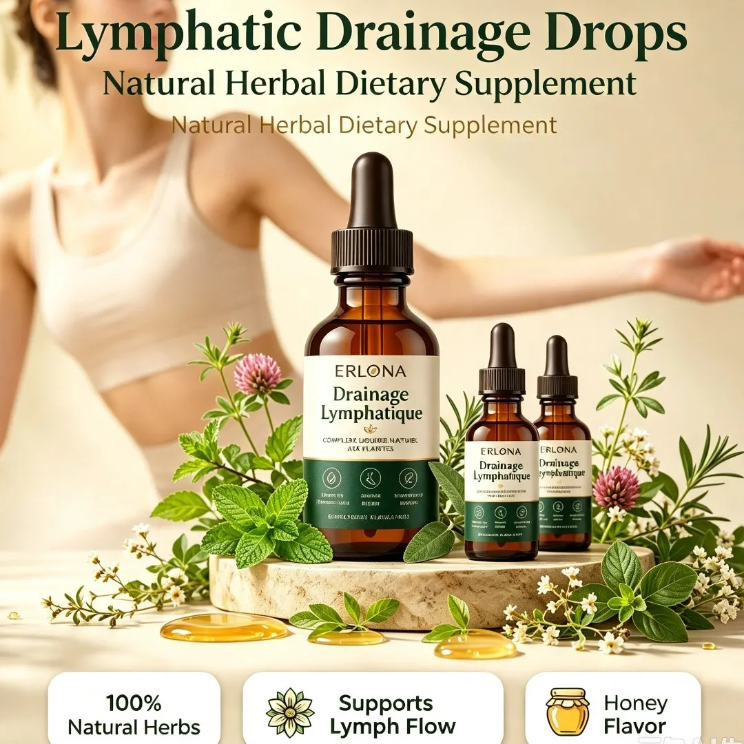 New Herbal Lymphatic Drainage Drops 59ml Natural Organic Plant-Based Body Support Healthy Care Circulation Reduce Swelling 2026