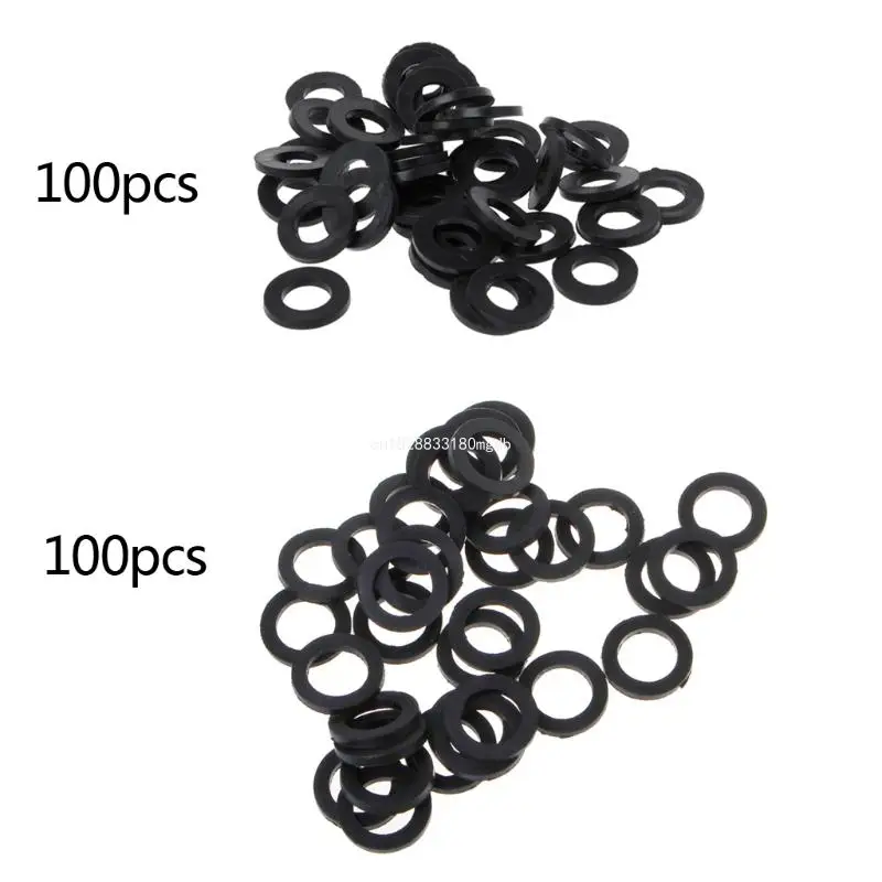 100 stuks O-Ring Platte rubberen wasmachine Douche voor hoofdafdichting Slangconnector Pakking Dropship