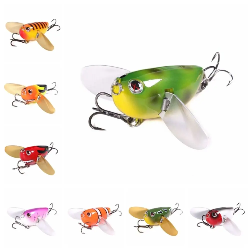 

Lifelike Bee Crankbait Lure Bumblebee with Two Metal Spoon Bee-Shaped Fishing Bait Artificial Simulation Fishing Lure