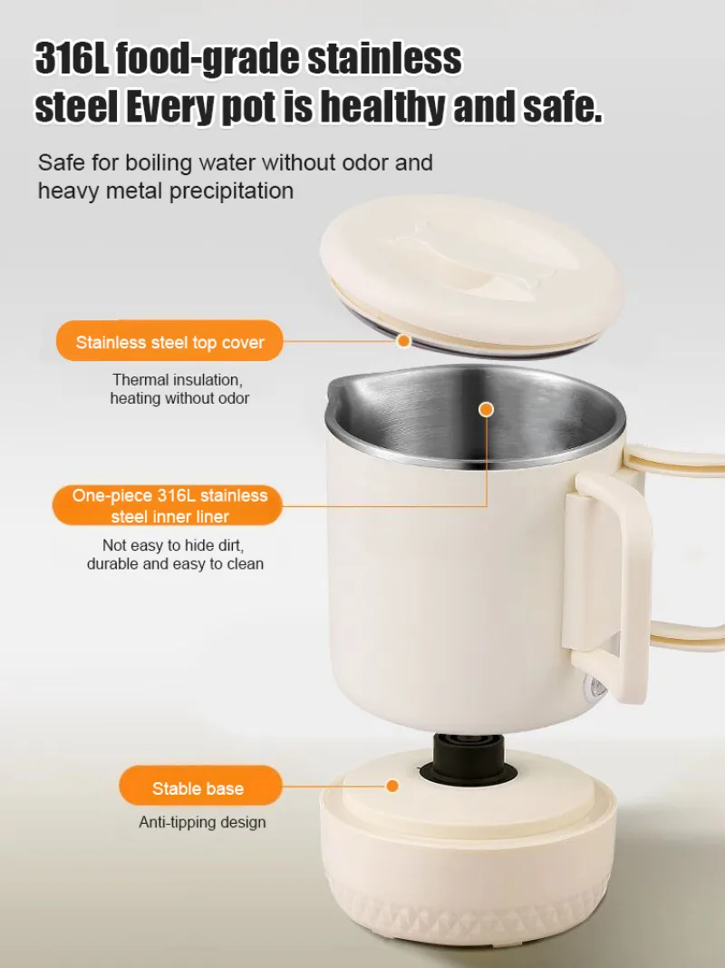 Portable travel electric kettle small household stainless steel kettle folding handsome kettle