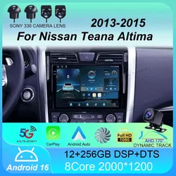 Android 16 Car Radio Carplay For Nissan Teana Altima 2013 2014 2015 GPS Multimedia Video Player DSP Stereo 360 Camera Head Unit