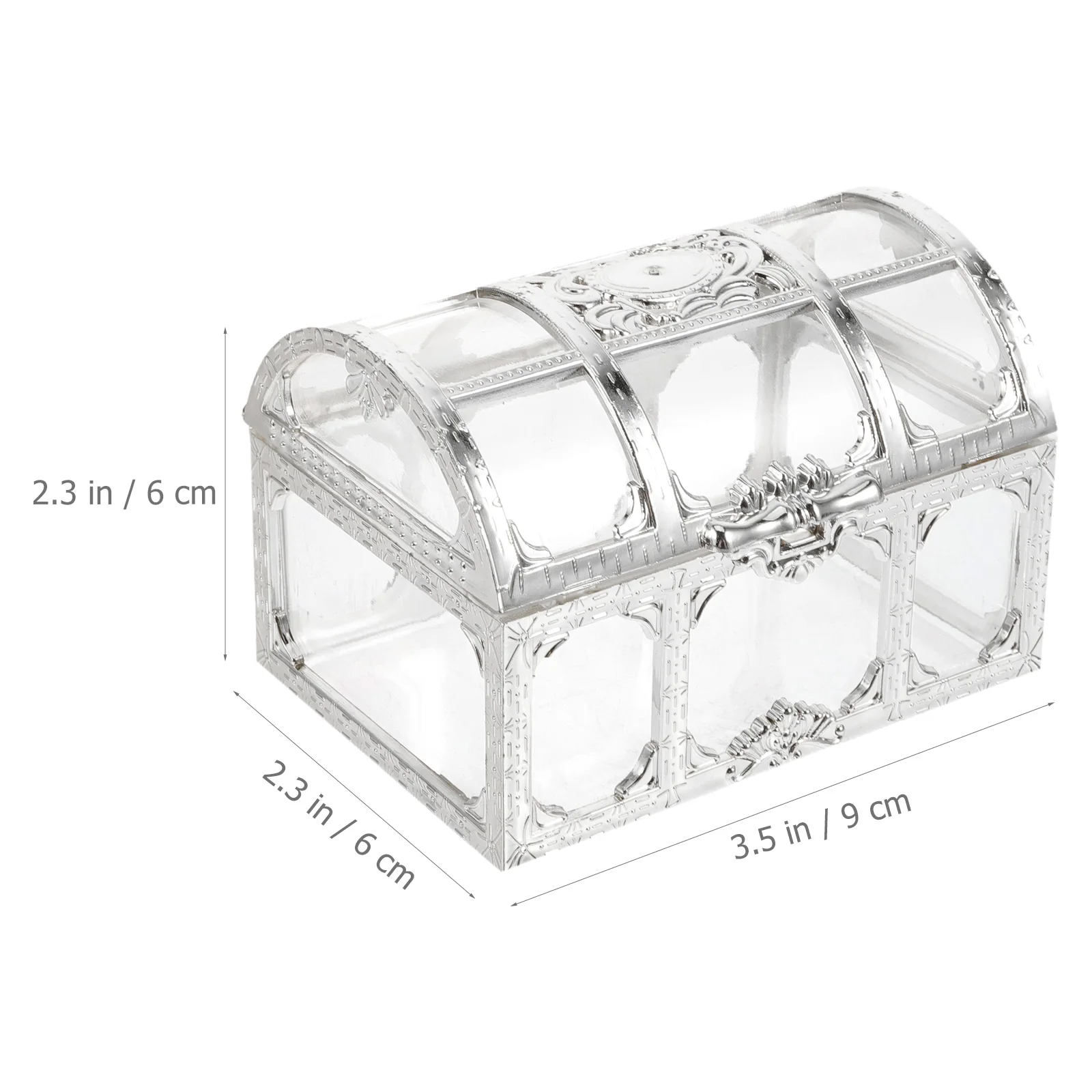 

2 Pcs Candy Box Plastic Treasure Chest Handheld Vintage Small Favor Boxes Retro Rings Storage Case Wedding Keepsake