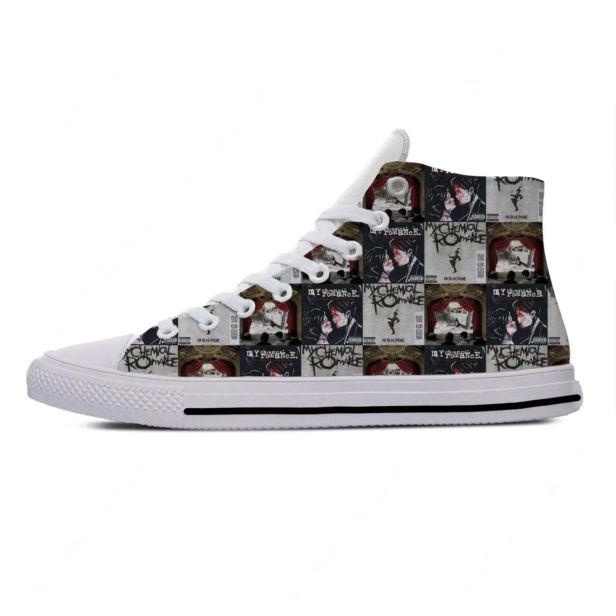 Hot Summer My Chemical Romance MCR Rock Band Funny Casual Shoes High Top Lightweight Men Women Sneakers Breathable Board Shoe view 3